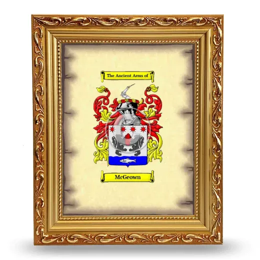 McGeown Coat of Arms Framed - Gold