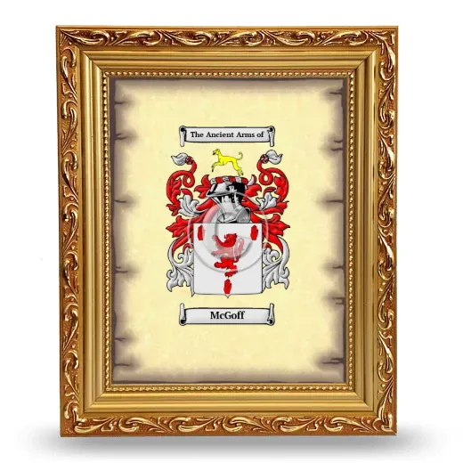McGoff Coat of Arms Framed - Gold