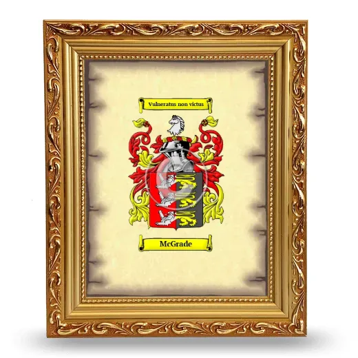 McGrade Coat of Arms Framed - Gold