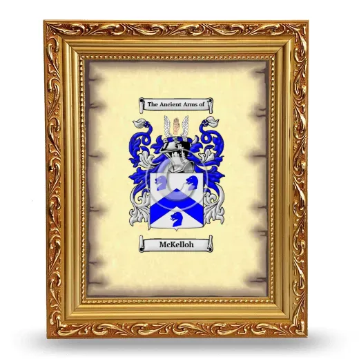 McKelloh Coat of Arms Framed - Gold