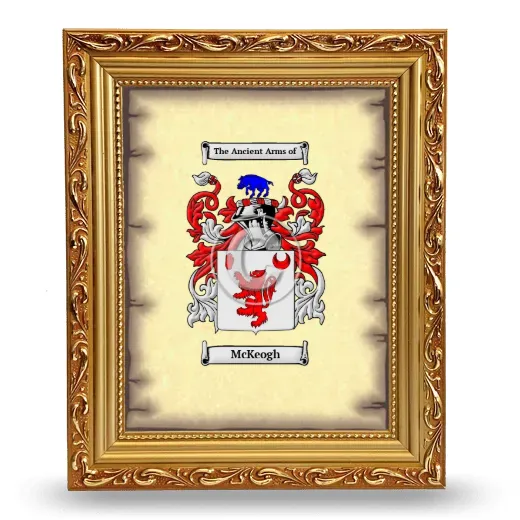 McKeogh Coat of Arms Framed - Gold