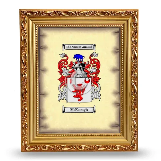 McKeough Coat of Arms Framed - Gold