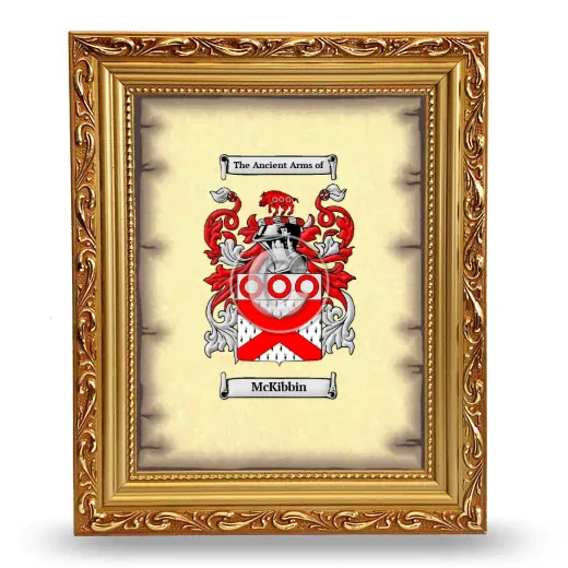 McKibbin Coat of Arms Framed - Gold