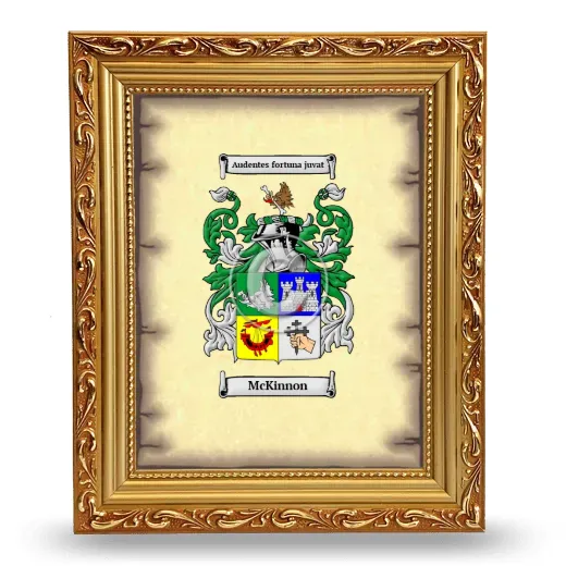 McKinnon Coat of Arms Framed - Gold