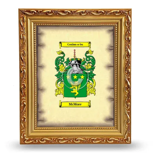 McMore Coat of Arms Framed - Gold