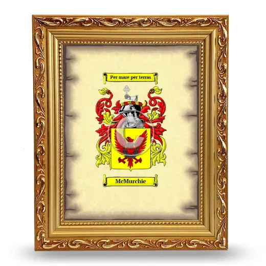McMurchie Coat of Arms Framed - Gold