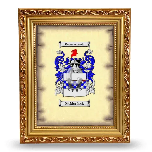 McMurdock Coat of Arms Framed - Gold