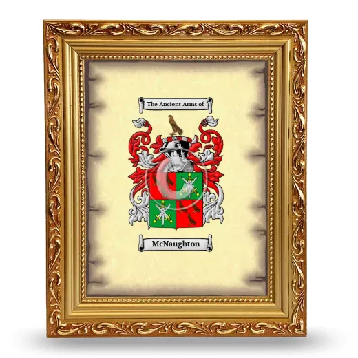 McNaughton Coat of Arms Framed - Gold