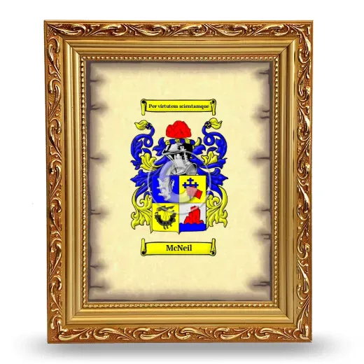 McNeil Coat of Arms Framed - Gold