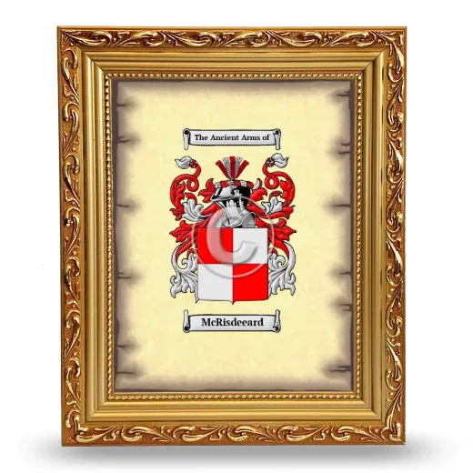 McRisdeeard Coat of Arms Framed - Gold