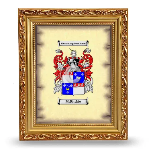 McRitchie Coat of Arms Framed - Gold