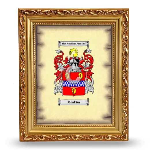 Meakim Coat of Arms Framed - Gold