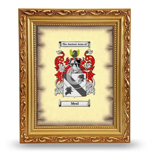 Meal Coat of Arms Framed - Gold