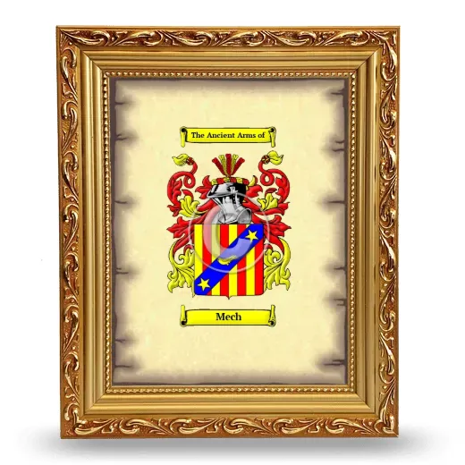Mech Coat of Arms Framed - Gold