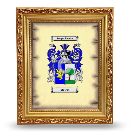 Meiers Coat of Arms Framed - Gold