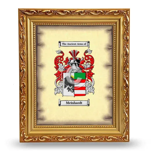 Meinhardt Coat of Arms Framed - Gold