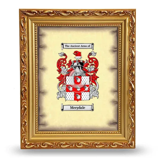 Merydale Coat of Arms Framed - Gold