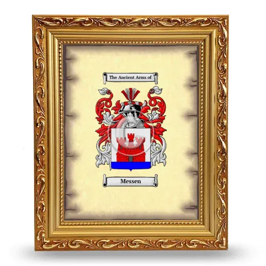 Messen Coat of Arms Framed - Gold