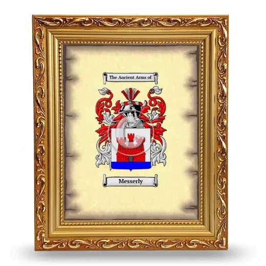 Messerly Coat of Arms Framed - Gold