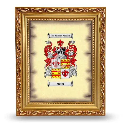 Meter Coat of Arms Framed - Gold