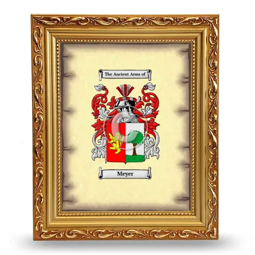 Meyer Coat of Arms Framed - Gold