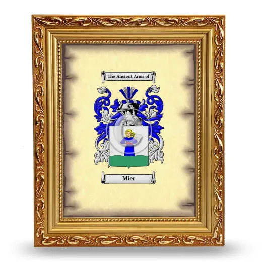 Mier Coat of Arms Framed - Gold