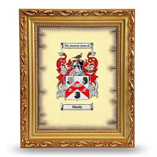 Mindy Coat of Arms Framed - Gold