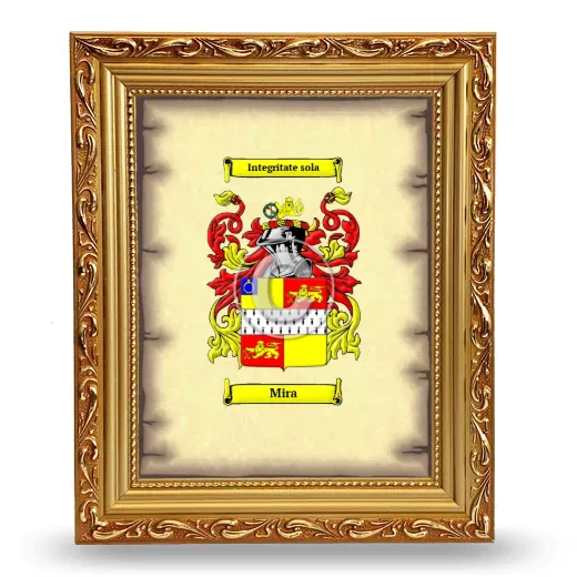 Mira Coat of Arms Framed - Gold