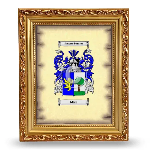 Mire Coat of Arms Framed - Gold