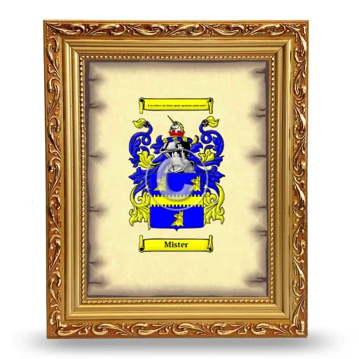 Mister Coat of Arms Framed - Gold
