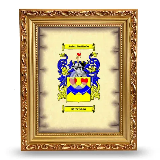 Mitcham Coat of Arms Framed - Gold