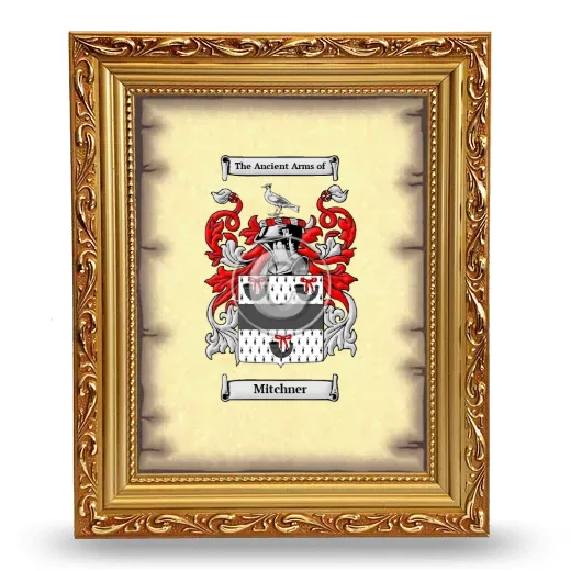 Mitchner Coat of Arms Framed - Gold