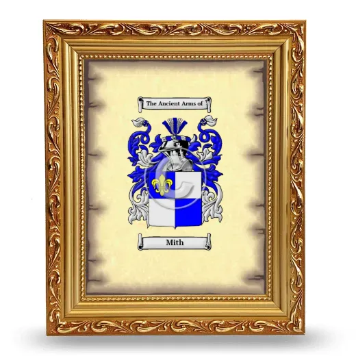 Mith Coat of Arms Framed - Gold