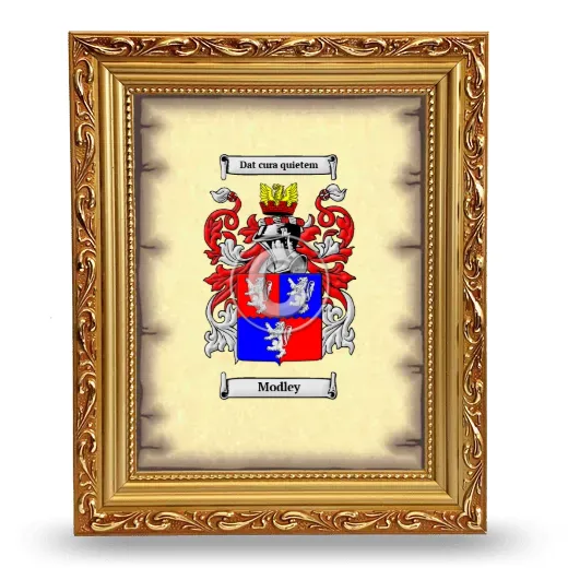 Modley Coat of Arms Framed - Gold