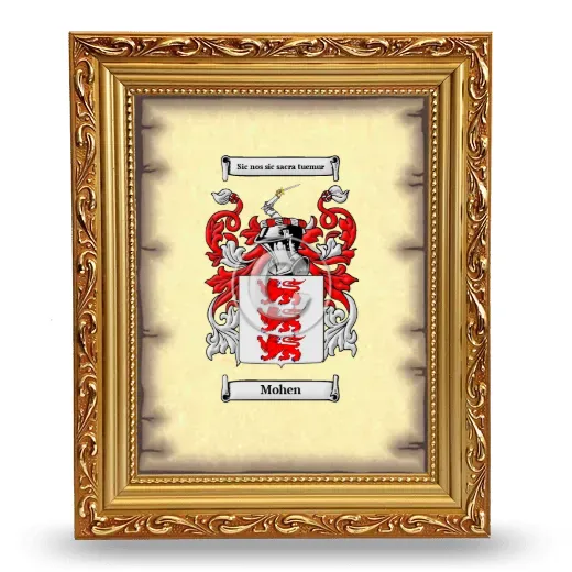Mohen Coat of Arms Framed - Gold
