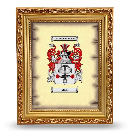Mohl Coat of Arms Framed - Gold