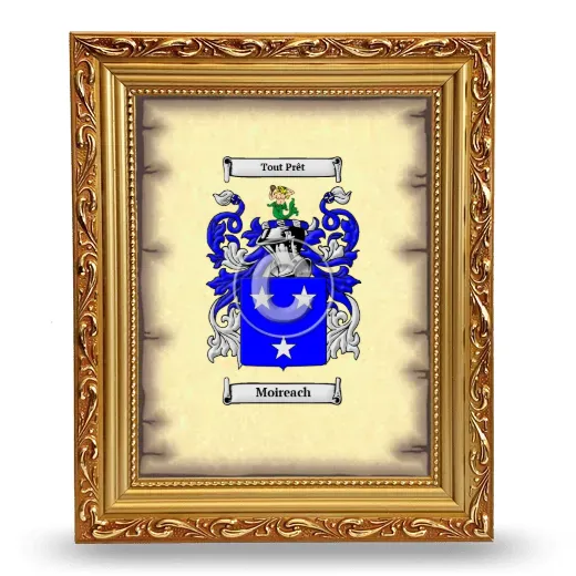 Moireach Coat of Arms Framed - Gold