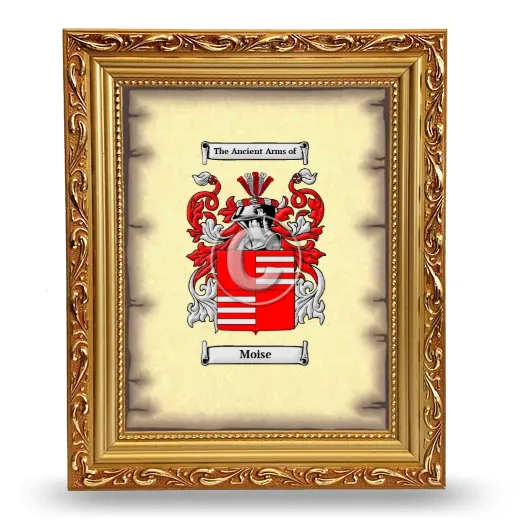 Moise Coat of Arms Framed - Gold