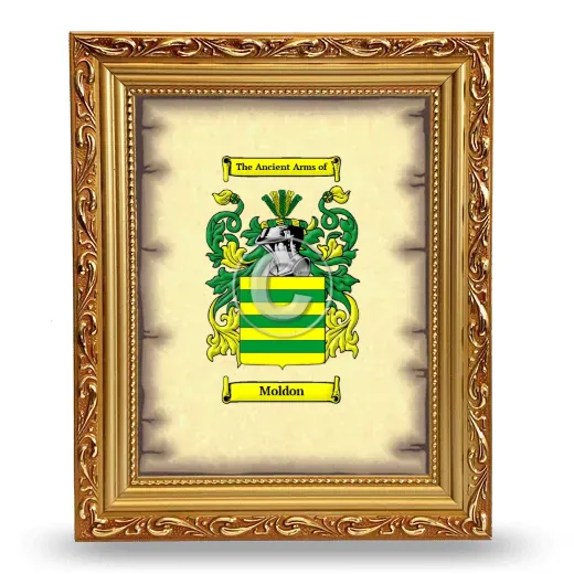Moldon Coat of Arms Framed - Gold