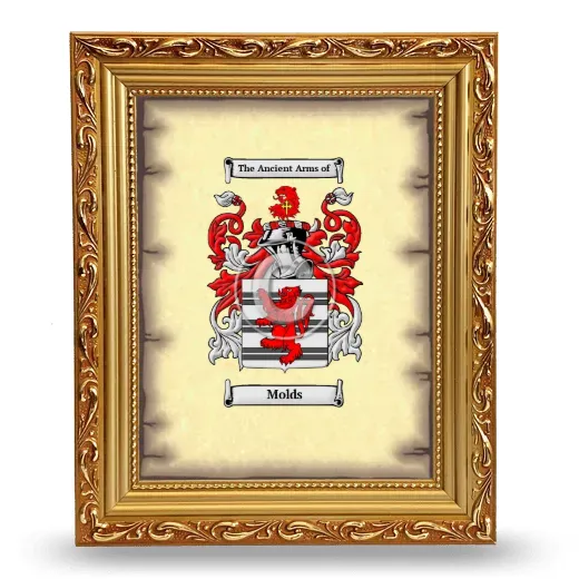 Molds Coat of Arms Framed - Gold