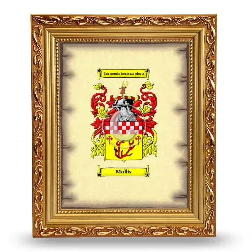 Mollis Coat of Arms Framed - Gold