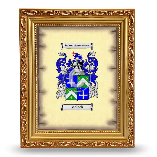 Moloch Coat of Arms Framed - Gold