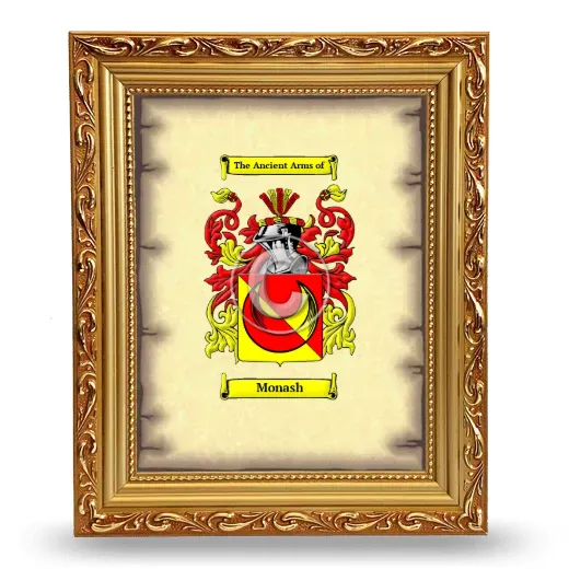 Monash Coat of Arms Framed - Gold