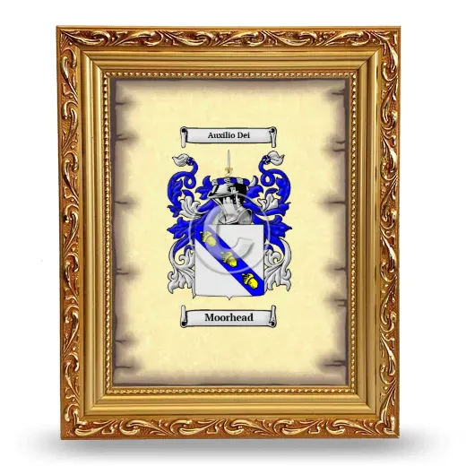 Moorhead Coat of Arms Framed - Gold