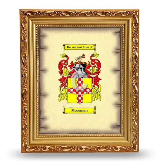 Moorman Coat of Arms Framed - Gold