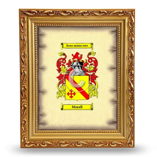Morall Coat of Arms Framed - Gold