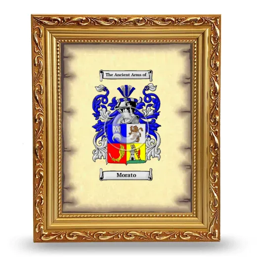 Morato Coat of Arms Framed - Gold