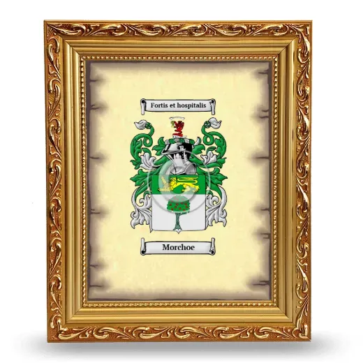 Morchoe Coat of Arms Framed - Gold
