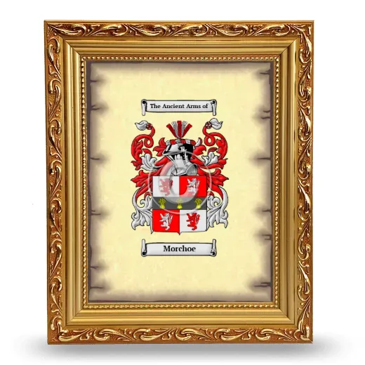 Morchoe Coat of Arms Framed - Gold