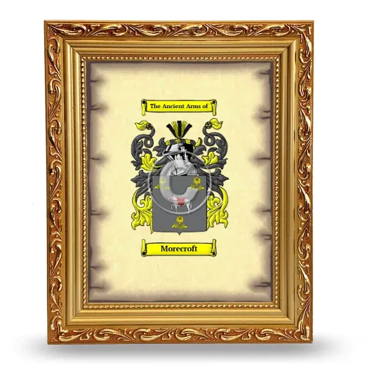Morecroft Coat of Arms Framed - Gold